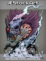 Remhoraz Bursts Out Of Snow by Jeshields