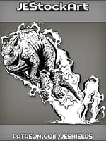 Reptilian Lightning Kangaroo In Mid Jump by Jeshields