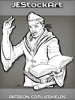Robed African Mage with Tome by Jeshields