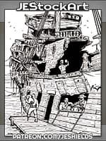 Salvaged Pirate Ship Turned Social Club by Jeshields