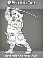 Samurai Panda With Katana Blade by Jeshields