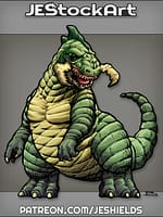 Scaled Chinasaur Kaiju With Mandibles And Small Arms by Jeshields