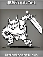 Silly Adventure Knight With Sword by Jeshields