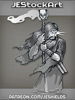 Sketchy Wizard Clutches His Staff by GN