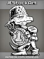 Small Humanoid Dragon With Coin And Thimble Helm by Jeshields