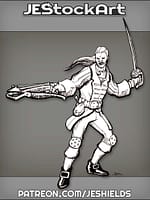 Swordsman In Fancy Garb With Crossbow by Jeshields