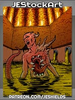 Transforming Human Monster In Vat by Jeshields