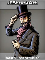 Gentleman In Top Hat With Beard by Jeshields