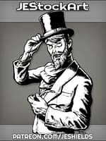 Gentleman In Top Hat With Beard by Jeshields