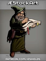 Wizardly Gnome Writing In Tome by Jeshields