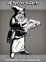 Wizardly Gnome Writing In Tome by Jeshields