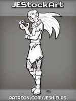 Wolf Girl With Claws And Wearing Collar by Jeshields