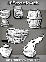 Wooden Containers for Liquids and Treasure by Jeshields