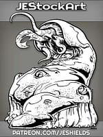 Yegga Blob Worm With Floating Eyes And Tentacles B by Jeshields