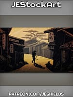 Blade Warrior In Asian Town by Jeshields