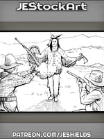 Cowboys Shooting At Indian With Ghost Shirt by Jeshields