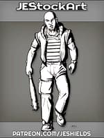 Bald Thug With Baseball Bat by Jeshields