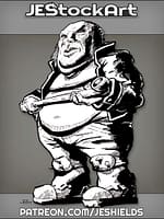 Balding Heavyset Biker With Pipe by Jeshields