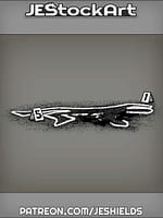 Chalk Outline With Blood Splatter And Two Numerical Markers by Jeshields