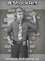 Detective with Evidence by Jeshields