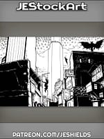 Downtown Skyline With Supernatural Beings by Jeshields