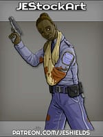 Injured Policewoman with Sling by Jeshields