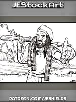 Militant Leader With Dreads In Wilderness by Jeshields