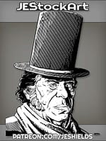 Older Gentleman With Mole Wearing Top Hat by Jeshields