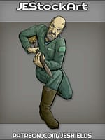 Older Janitor with Sharpened Broom by Jeshields