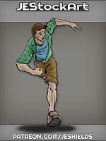 Running Boy with Shorts by CN