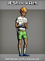 Smart Alec Teen With Cube And M P3 Player by Jeshields