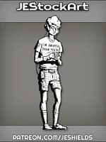 Smart Alec Teen With Cube And M P3 Player by Jeshields