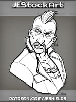 Street Punk Bust with Earring and Stubble by Jeshields