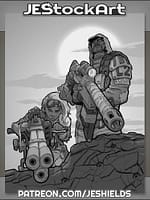 Armed Guard and Youth by Jeshields