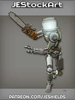 Cyborg made of Junkyard Parts by Jeshields