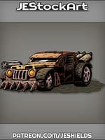Rugged Battle Car With Rotating Gun by Jeshields