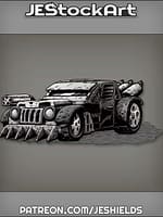 Rugged Battle Car With Rotating Gun by Jeshields