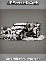 Rugged Battle Car With Rotating Gun by Jeshields