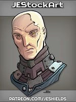 Albino Alien Overlord With Metal Neck by Jeshields