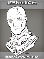 Albino Alien Overlord With Metal Neck by Jeshields