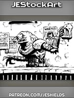 Alien Barkeep With Frosty Mug Behind Bar by Jeshields