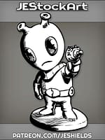 Alien Bobblehead With Pointed Laser by Jeshields