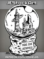 Alien City Snow Globe Memento by Jeshields