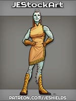 Alien Lady In Dress With Antennae by Jeshields