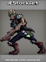 Alien Mercenary With Bio Arm Rifle by Jeshields