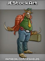 Alien Salesman with Briefcase by Jeshields