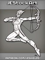 Archer With High Tech Bow And Laser Arrow by Jeshields