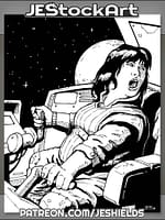 Asian Pilot In Star Cruiser Yelling by Jeshields