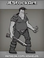 Bubba Heavy Set Male With Shotgun by Jeshields