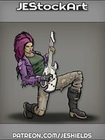 Cybernetic Rock Star with Guitar by Jeshields